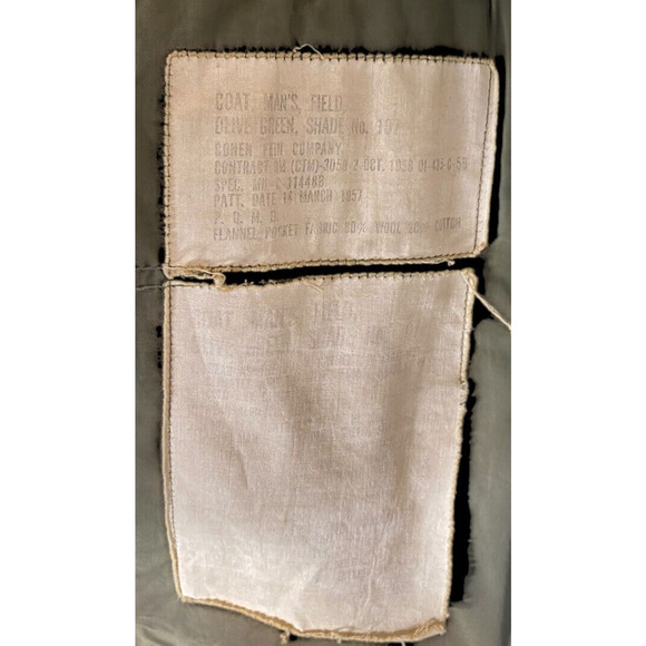 Vintage US Army Field Jacket M51 1958 Vietnam Size XS Oversized Vintage Green - Picture 12 of 16